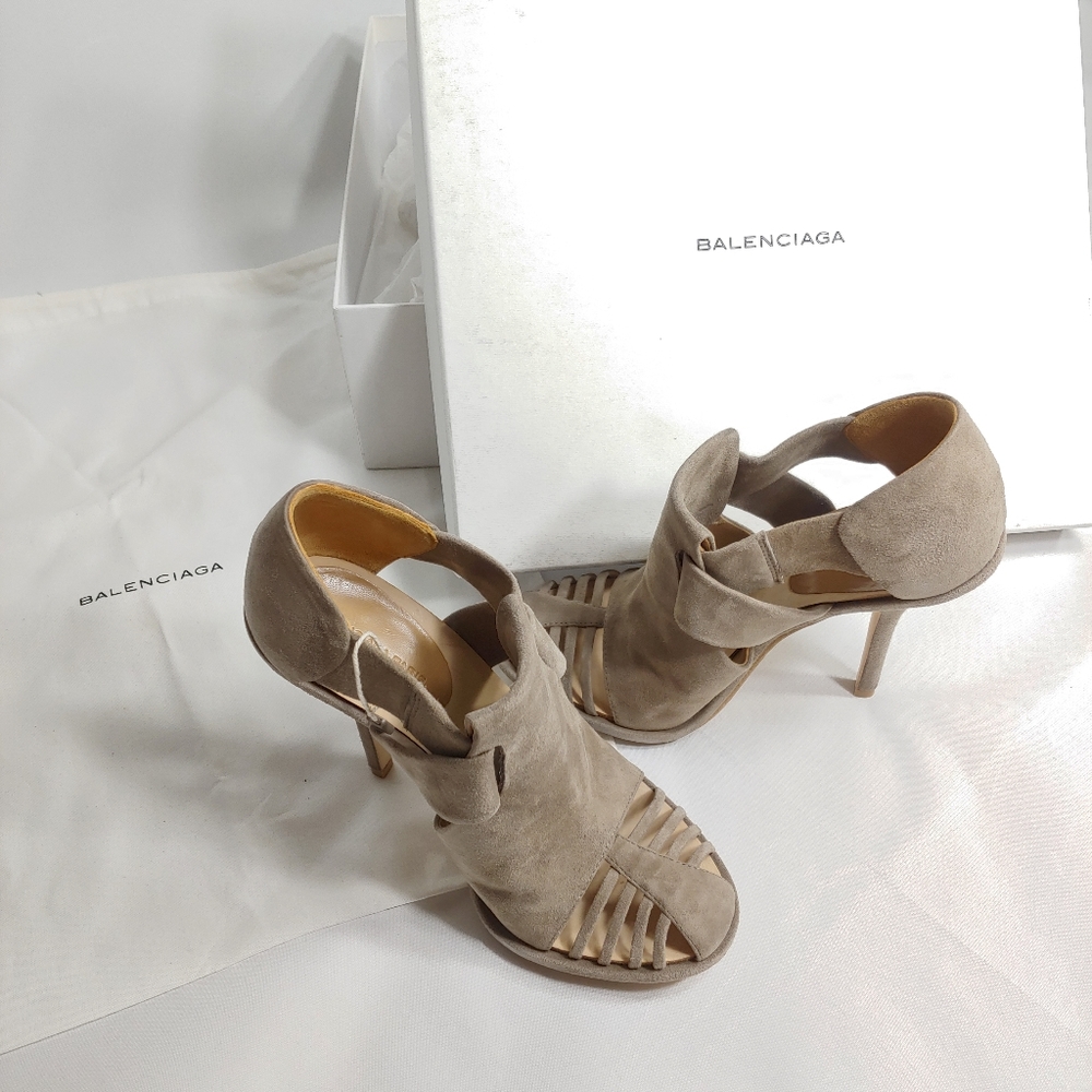 Balenciaga sandal booties beige 6.5 Brand new - Picture 5 of 11